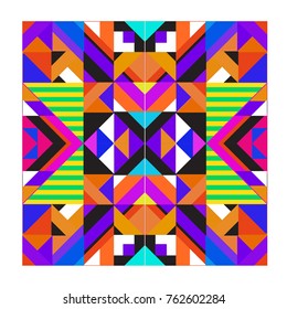 Trendy geometric elements memphis pattern. Retro style texture, pattern and elements. Modern abstract design from Borneo Indonesian culture
