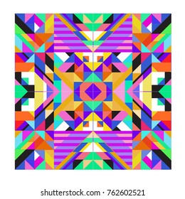Trendy geometric elements memphis pattern. Retro style texture, pattern and elements. Modern abstract design from Borneo Indonesian culture