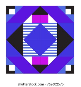 Trendy geometric elements memphis pattern. Retro style texture, pattern and elements. Modern abstract design from Borneo Indonesian culture