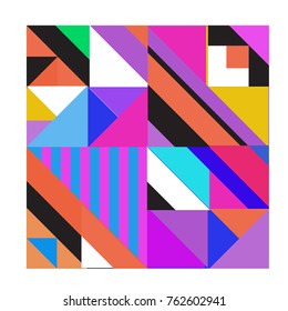 Trendy geometric elements memphis pattern. Retro style texture, pattern and elements. Modern abstract design from Borneo Indonesian culture
