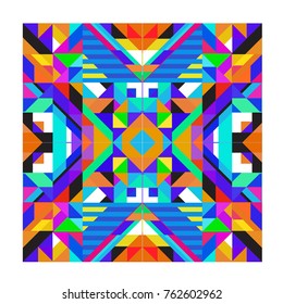 Trendy geometric elements memphis pattern. Retro style texture, pattern and elements. Modern abstract design from Borneo Indonesian culture

