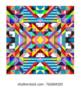 Trendy geometric elements memphis pattern. Retro style texture, pattern and elements. Modern abstract design from Borneo Indonesian culture
