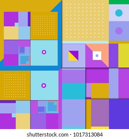 Trendy geometric elements memphis poster design. Retro style texture, pattern and elements. Modern abstract cover design template