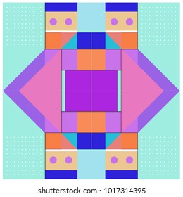 Trendy geometric elements memphis poster design with puncy pastels colors. Retro style texture, pattern and elements. Modern abstract cover design template