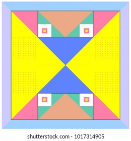 Trendy geometric elements memphis poster design with puncy pastels colors. Retro style texture, pattern and elements. Modern abstract cover design template
