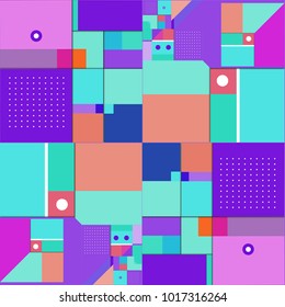 Trendy geometric elements memphis poster design with puncy pastels colors. Retro style texture, pattern and elements. Modern abstract cover design template