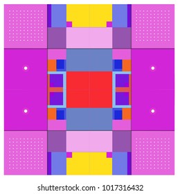 Trendy geometric elements memphis poster design with puncy pastels colors. Retro style texture, pattern and elements. Modern abstract cover design template
