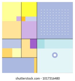 Trendy geometric elements memphis poster design with puncy pastels colors. Retro style texture, pattern and elements. Modern abstract cover design template