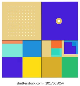 Trendy geometric elements memphis poster design. Retro style texture, pattern and elements. Modern abstract cover design template