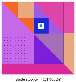 Trendy geometric elements memphis poster design. Retro style texture, pattern and elements. Modern abstract cover design template