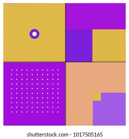 Trendy geometric elements memphis poster design. Retro style texture, pattern and elements. Modern abstract cover design template