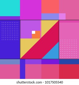 Trendy geometric elements memphis poster design. Retro style texture, pattern and elements. Modern abstract cover design template