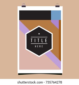 Trendy geometric elements memphis poster design. Retro style texture, pattern and elements. Modern abstract cover design template