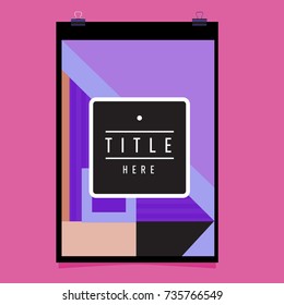 Trendy geometric elements memphis poster design. Retro style texture, pattern and elements. Modern abstract cover design template