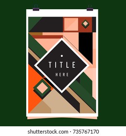 Trendy geometric elements memphis poster design. Retro style texture, pattern and elements. Modern abstract cover design template