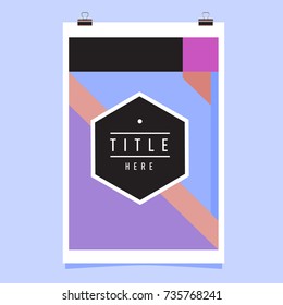 Trendy geometric elements memphis poster design. Retro style texture, pattern and elements. Modern abstract cover design template