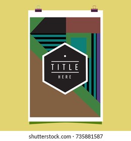 Trendy geometric elements memphis poster design. Retro style texture, pattern and elements. Modern abstract cover design template