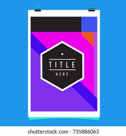 Trendy geometric elements memphis poster design. Retro style texture, pattern and elements. Modern abstract cover design template