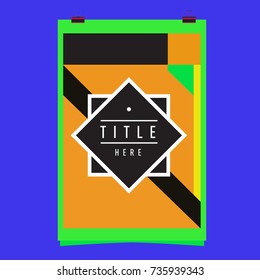 Trendy geometric elements memphis poster design. Retro style texture, pattern and elements. Modern abstract cover design template