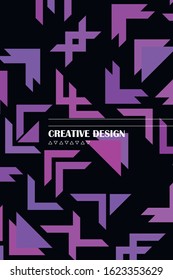 Trendy geometric elements. Retro style texture, pattern and geometric elements. Modern abstract design poster, cover, card design