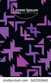 Trendy geometric elements. Retro style texture, pattern and geometric elements. Modern abstract design poster, cover, card design