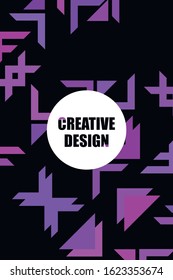 Trendy geometric elements. Retro style texture, pattern and geometric elements. Modern abstract design poster, cover, card design
