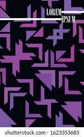 Trendy geometric elements. Retro style texture, pattern and geometric elements. Modern abstract design poster, cover, card design