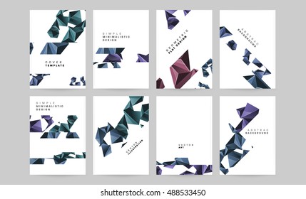 Trendy geometric elements. Techno style geometric pattern / Modern abstract design cover, poster, brochure design / EPS10