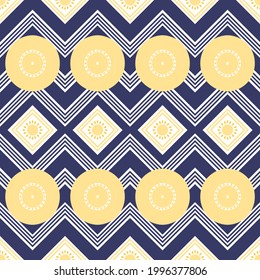 Trendy geometric ethnic seamless pattern for fashion print, gift wrapping paper, wallpaper etc.