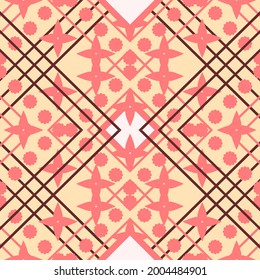 Trendy geometric ethnic seamless pattern for fashion print, gift wrapping paper, wallpaper etc.