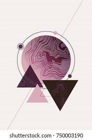 Trendy geometric flat pattern. 