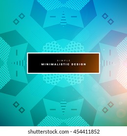 Trendy geometric flat pattern, frame with abstract background for brochure, flyer or presentations design, vector illustration.