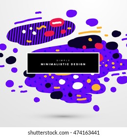 Trendy geometric flat pattern, frame with abstract background for brochure, flyer or presentations design, vector illustration.