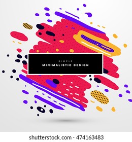 Padrão plano geométrico trendy, quadro com fundo abstrato para brochura, flyer ou design de apresentações, ilustração vetorial.