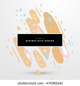 Trendy geometric flat pattern, frame with abstract background for brochure, flyer or presentations design, vector illustration.