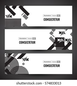 Trendy geometric flat pattern, frame with abstract background for brochure, banner, business presentations. EPS10.