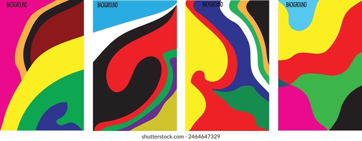 Fondo abstracto geométrico y fluido de moda. Uso para el póster, cubierta, historia de medios sociales, Anuncio, impresión de la tela, cubiertas de liquid.magazine, tabloides, arte de papel