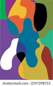 trendy geometric and fluid abstract background. Use for poster, cover, social media story, banner, fabric print,liquid.magazine covers, tabloids,paper art