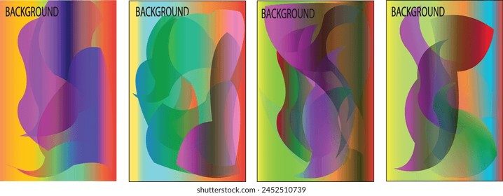 trendy geometric and fluid abstract colorful rainbow gradient background. Use for poster, cover, social media story, banner, and fabric print.
