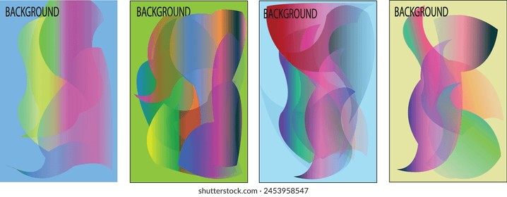 trendy geometric and fluid abstract colorful rainbow gradient background. Use for poster, cover, social media story, banner, and fabric print,eps 10.