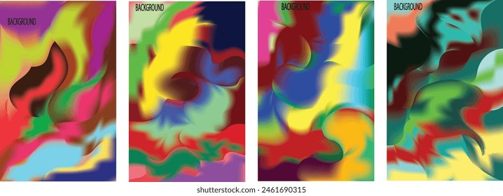 trendy geometric and fluid abstract colorful rainbow gradient background. Use for poster, cover, social media story, banner, and fabric print,liquid.