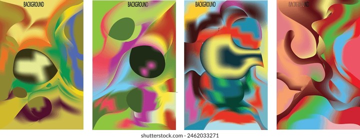 trendy geometric and fluid abstract colorful rainbow gradient background. Use for poster, cover, social media story, banner, and fabric print,liquid.eps 10