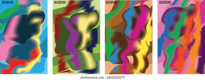 trendy geometric and fluid abstract colorful rainbow gradient background. Use for poster, cover, social media story, banner, and fabric print,liquid.eps 10