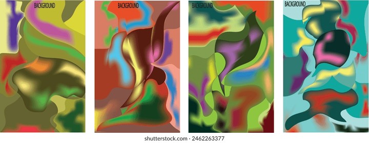 trendy geometric and fluid abstract colorful rainbow gradient background. Use for poster, cover, social media story, banner, and fabric print,liquid.eps 10