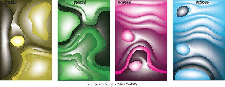 trendy geometric , fluid abstract colorful rainbow gradient background. Use for poster, cover, social media story, banner,  fabric print,liquid,eps 10