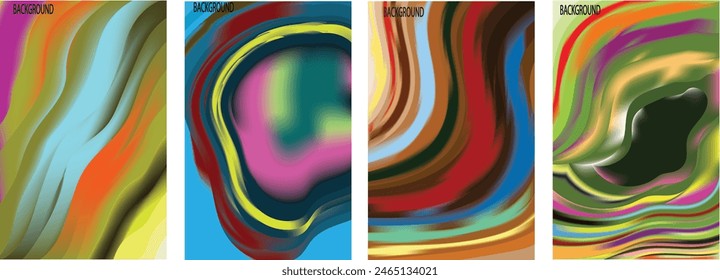 trendy geometric , fluid abstract colorful rainbow gradient background. Use for poster, cover, social media story, banner,  fabric print,liquid,eps 10