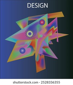 trendy geometric and fluid abstract colorful background,background with light effects, Use for poster, cover, social media story, banner, fabric,eps 10