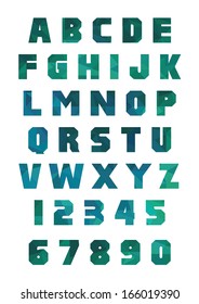 Trendy geometric font