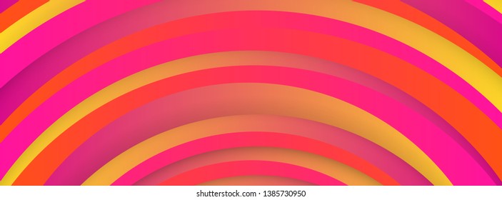 Trendy geometric green background with abstract circles shapes. Banner design. Futuristic dynamic pattern. Vector illustration