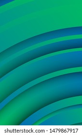 Trendy geometric green background with abstract circles shapes. Stories banner design. Futuristic dynamic pattern design. Vector illustration